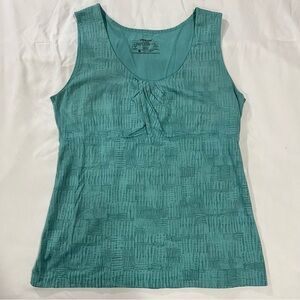 PATAGONIA Women’s XL Green Teal Bandha Tank Top Stretch Sleeveless Outdoors Gym